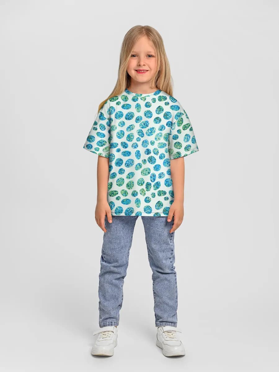Girls' oversized cotton T-shirt