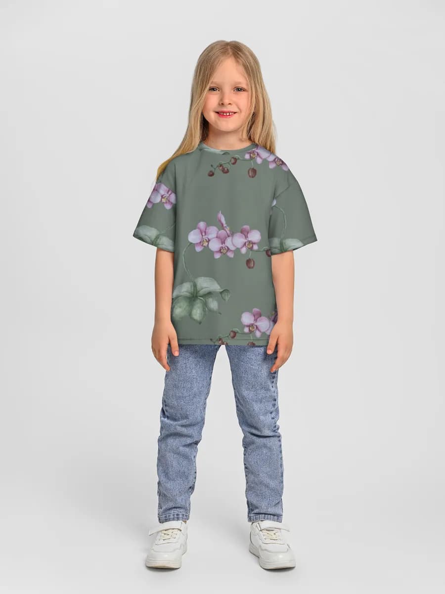 Oversized Baumwoll-T-Shirt Mädchen
