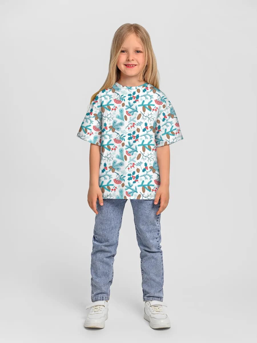Girls' oversized cotton T-shirt
