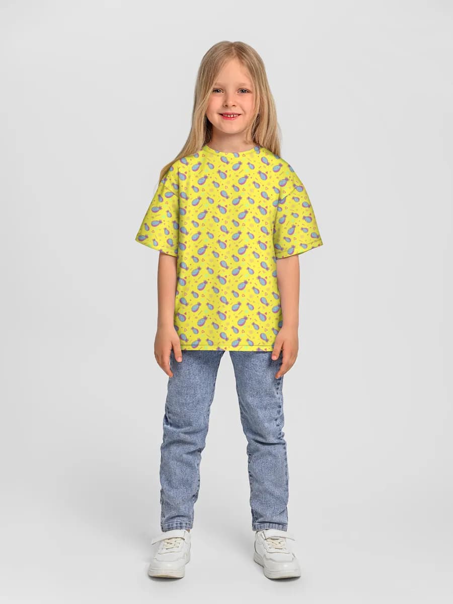 女の子 ビッグシルエット コットンTシャツ