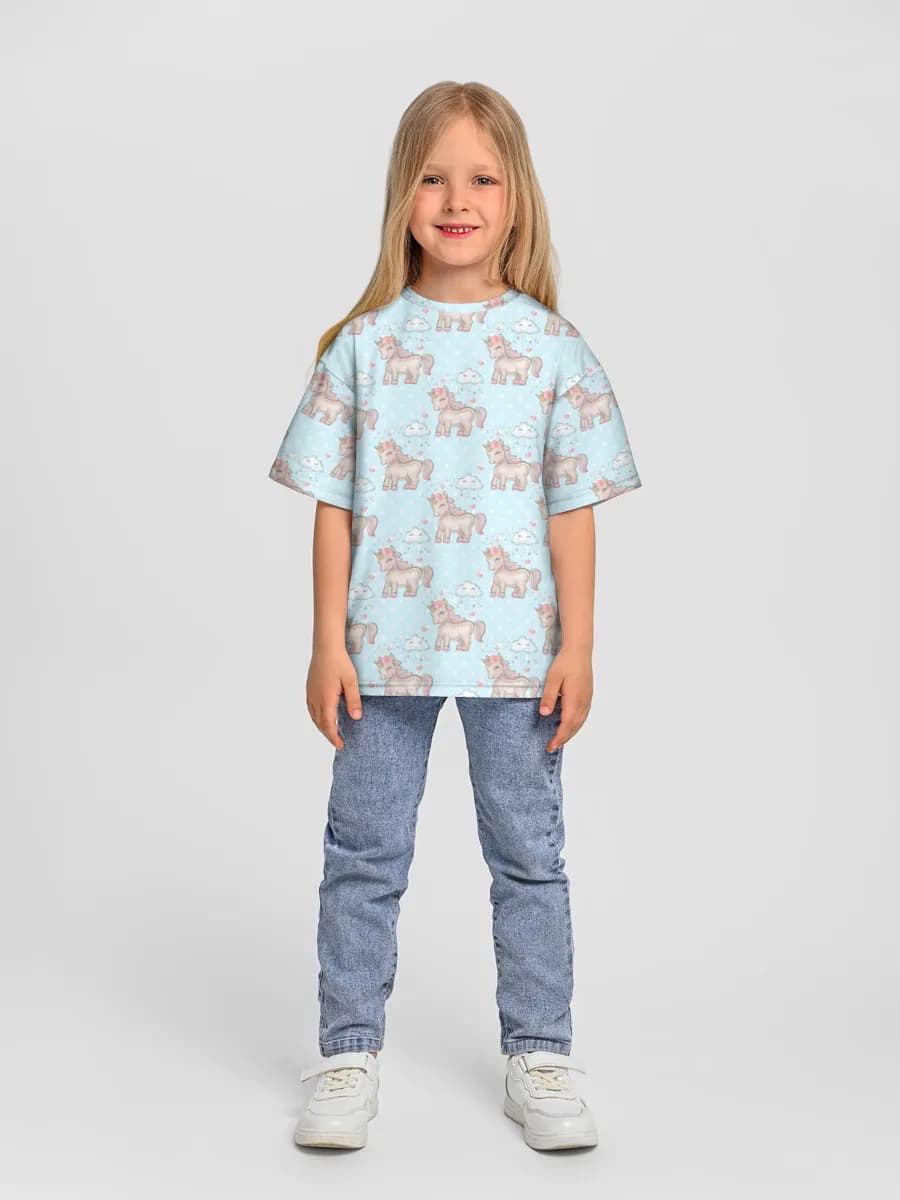 Camiseta Oversize de Algodón Niña