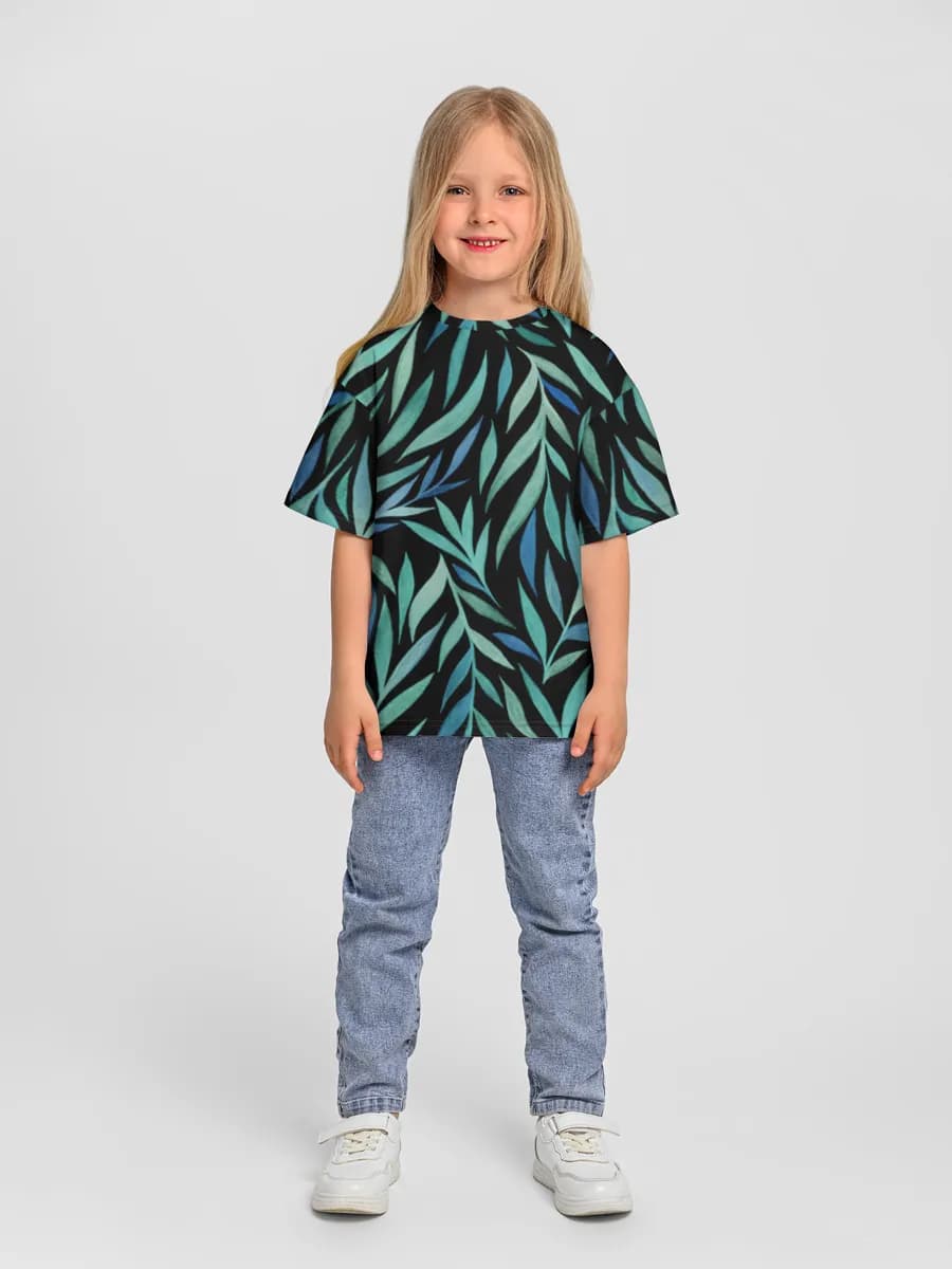 Girls' oversized cotton T-shirt