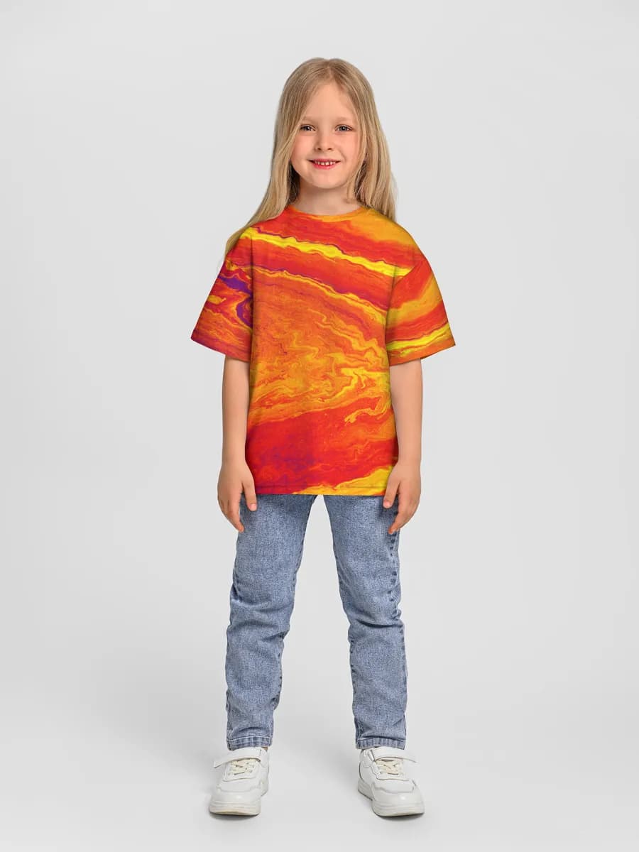 Oversized Baumwoll-T-Shirt Mädchen