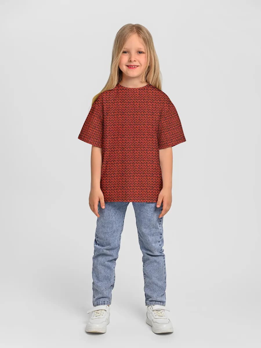 Girls' oversized cotton T-shirt