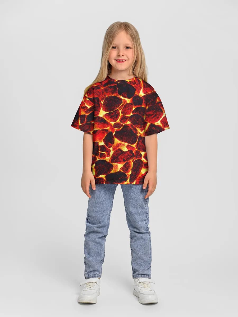Oversized Baumwoll-T-Shirt Mädchen