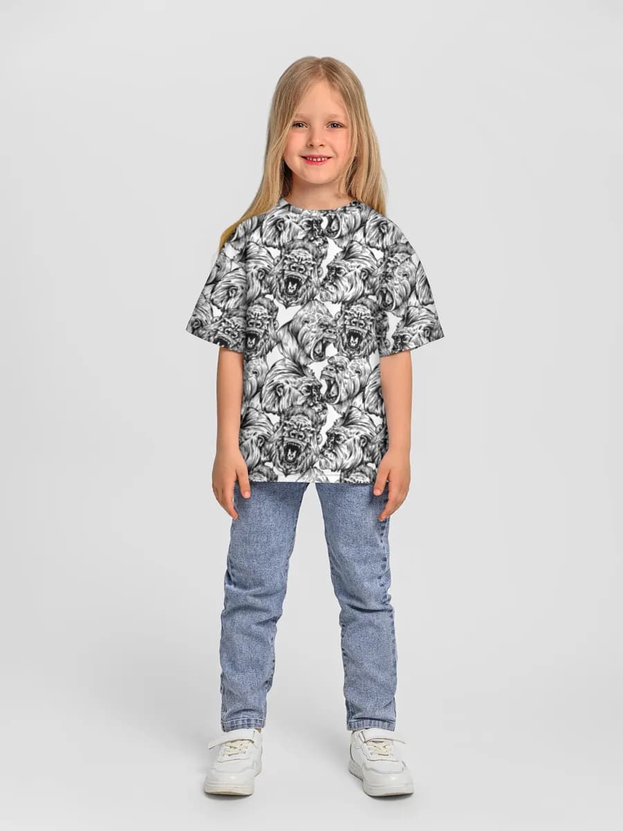 女の子 ビッグシルエット コットンTシャツ
