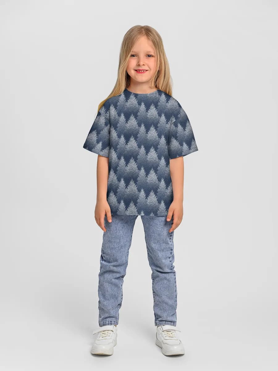 Girls' oversized cotton T-shirt