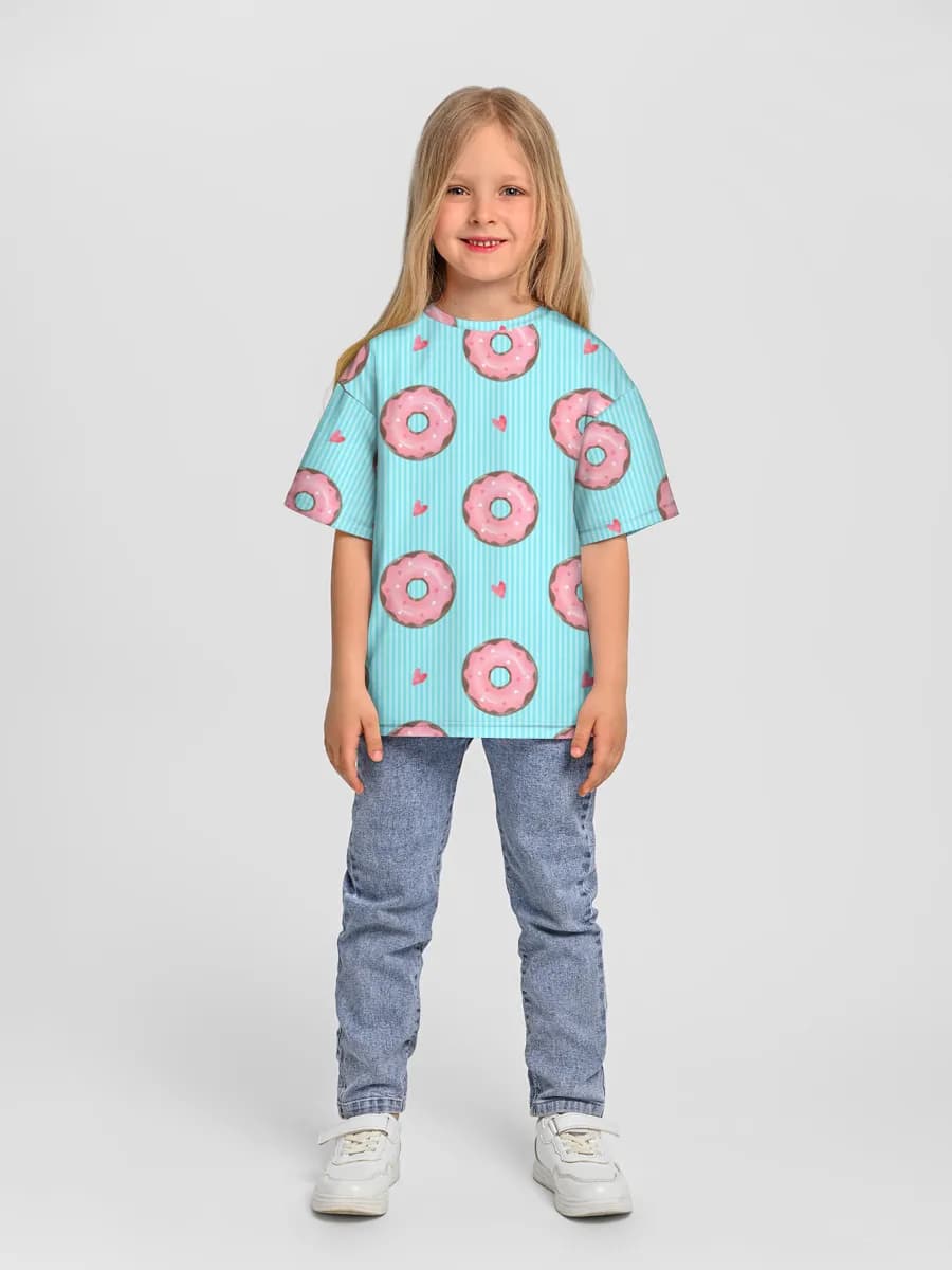 Camiseta Oversize de Algodón Niña