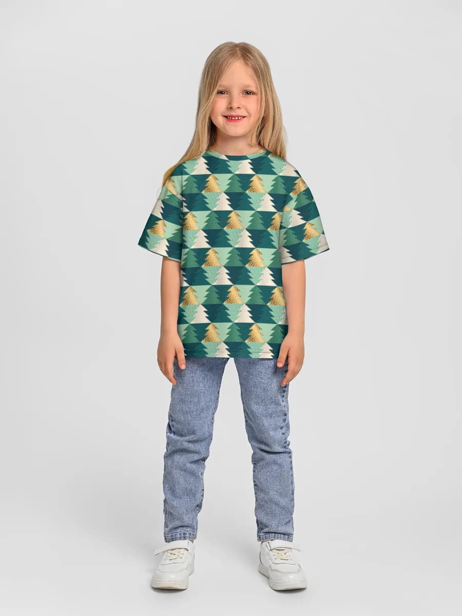 Girls' oversized cotton T-shirt