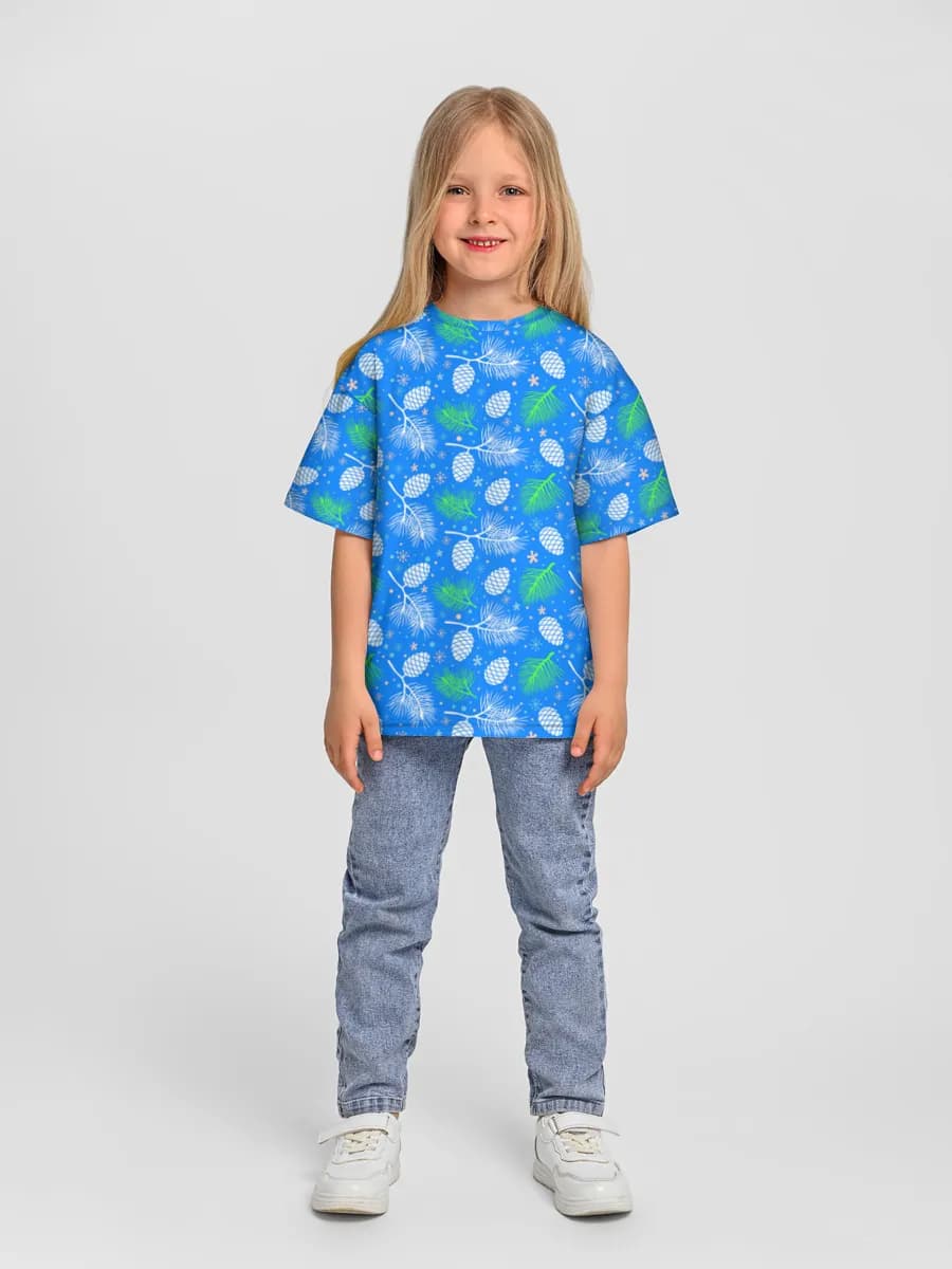 Girls' oversized cotton T-shirt