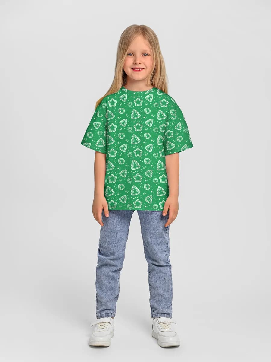 Girls' oversized cotton T-shirt