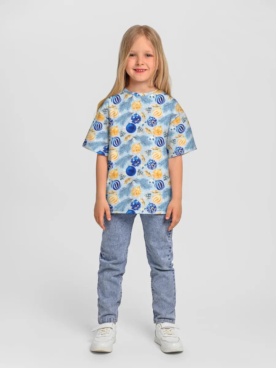 Girls' oversized cotton T-shirt