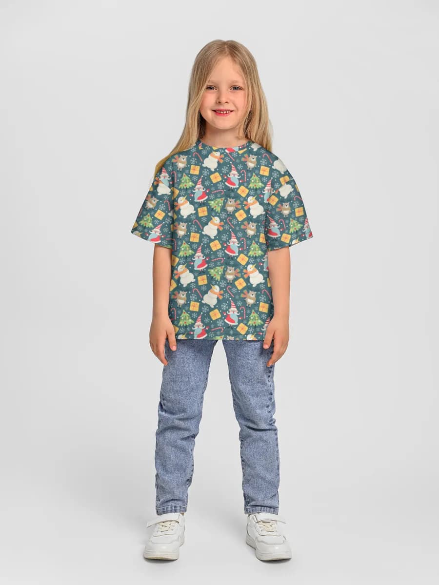 Oversized Baumwoll-T-Shirt Mädchen