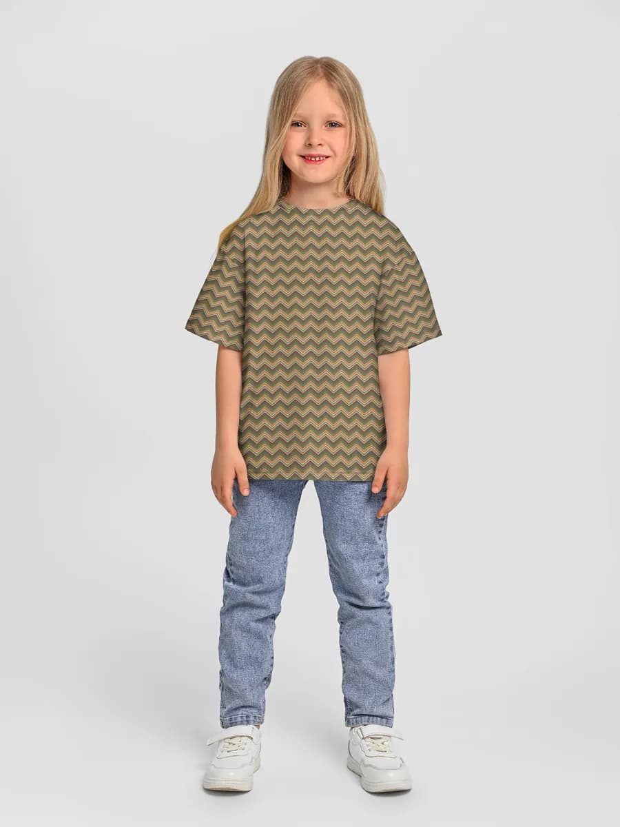 Girls' oversized cotton T-shirt