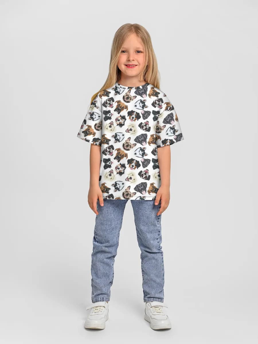 Camiseta Oversize de Algodón Niña