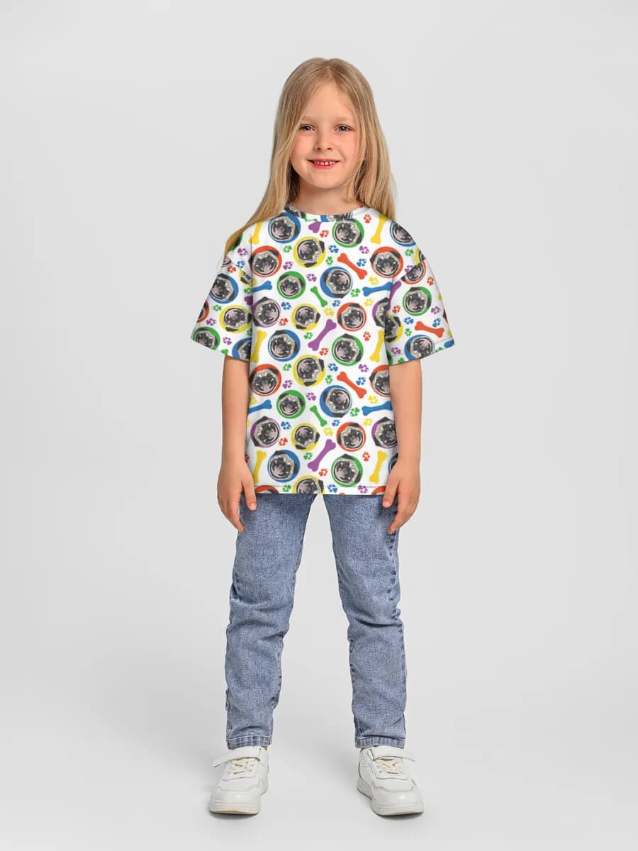 女の子 ビッグシルエット コットンTシャツ