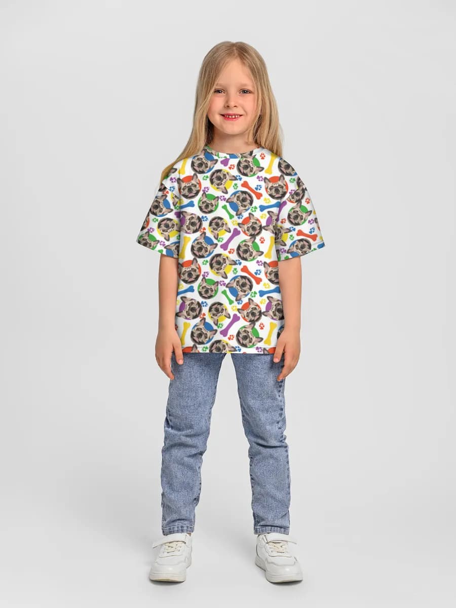Oversized Baumwoll-T-Shirt Mädchen