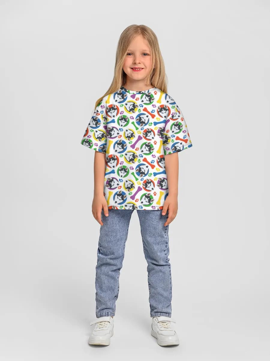 女の子 ビッグシルエット コットンTシャツ