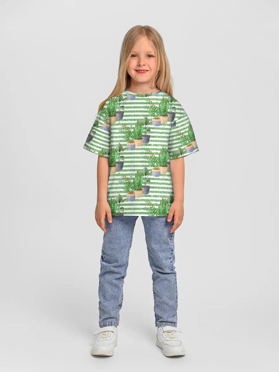 Camiseta Oversize de Algodón Niña