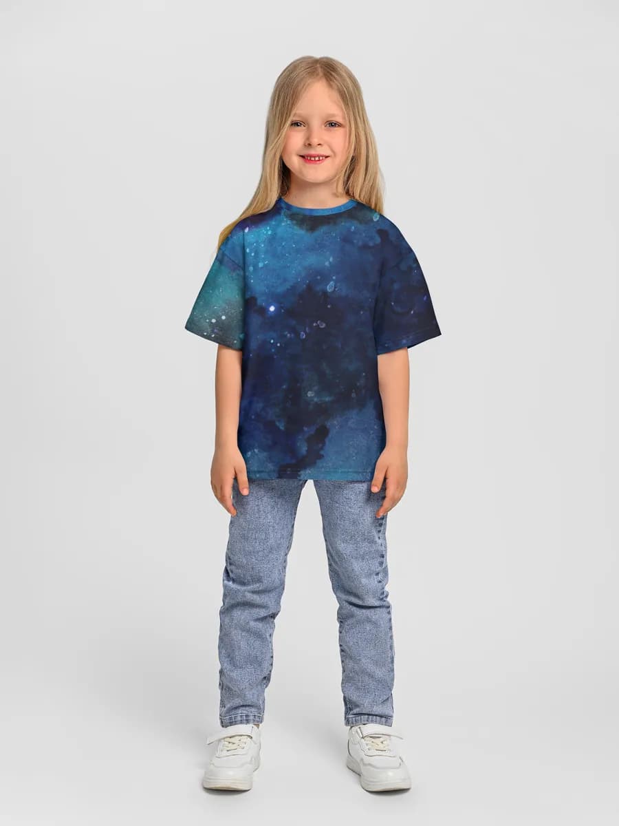 Girls' oversized cotton T-shirt