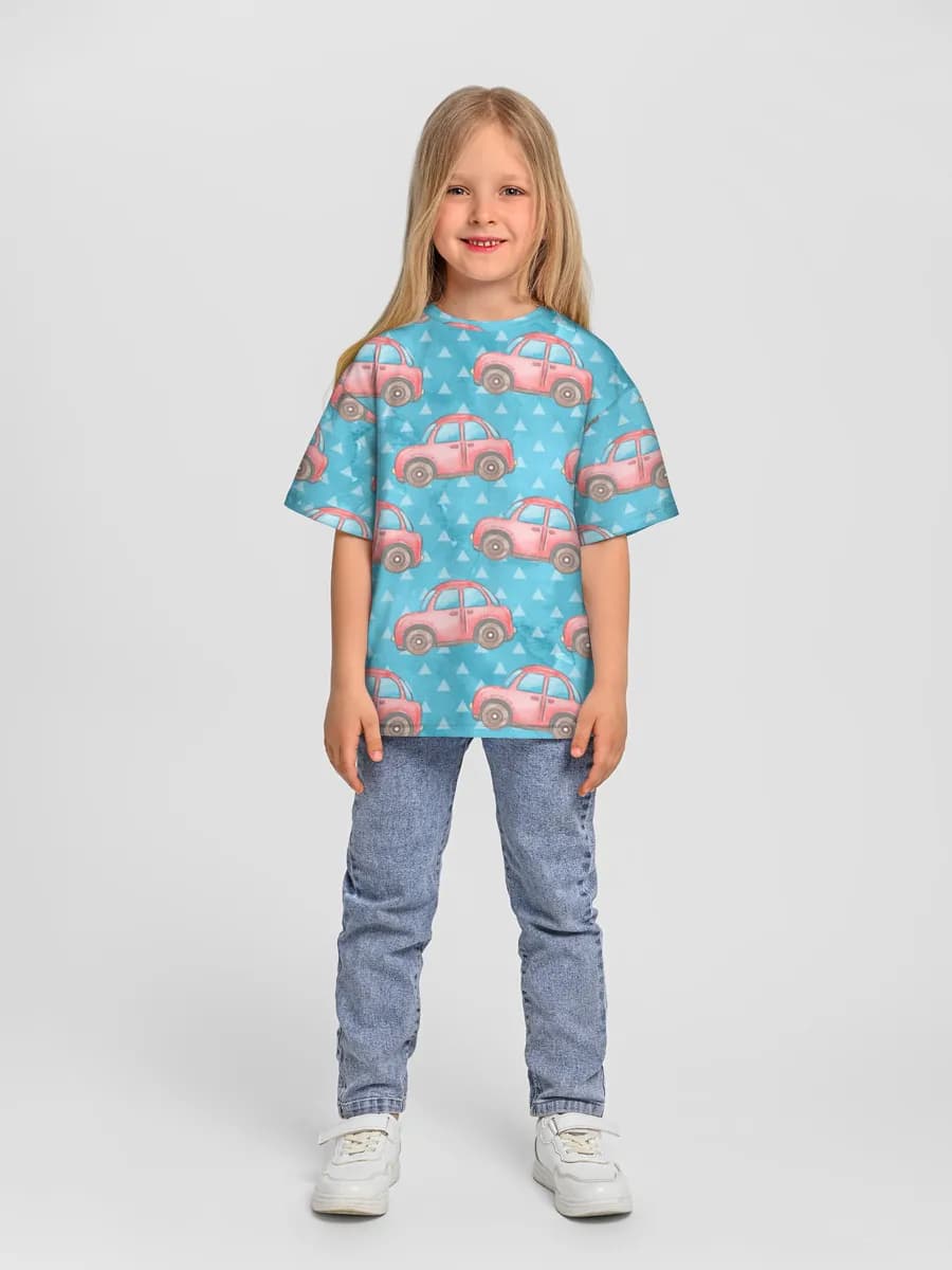 Oversized Baumwoll-T-Shirt Mädchen