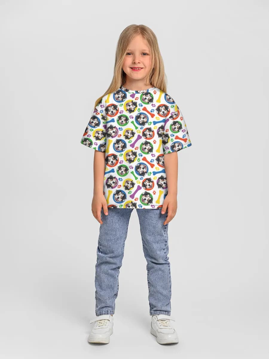 Oversized Baumwoll-T-Shirt Mädchen