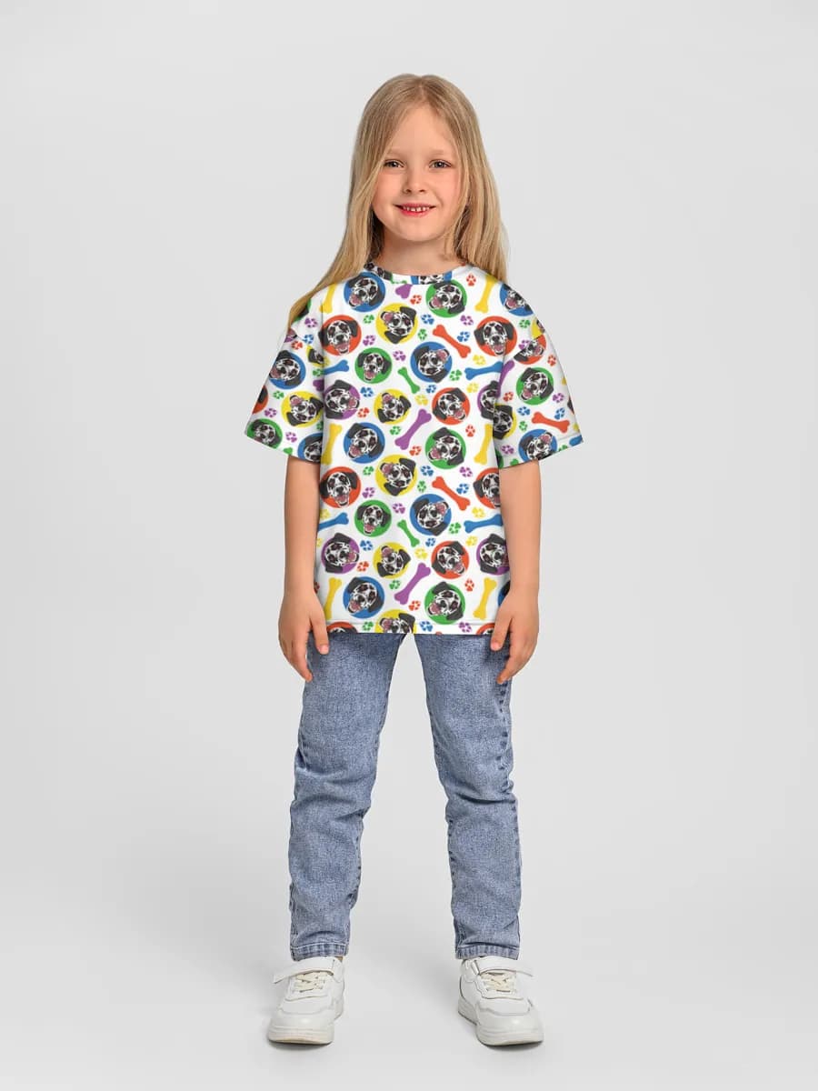 Oversized Baumwoll-T-Shirt Mädchen