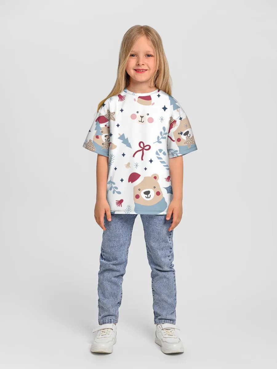Oversized Baumwoll-T-Shirt Mädchen