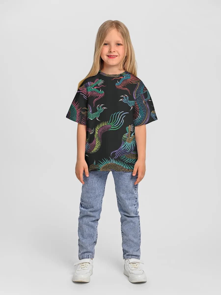 Oversized Baumwoll-T-Shirt Mädchen