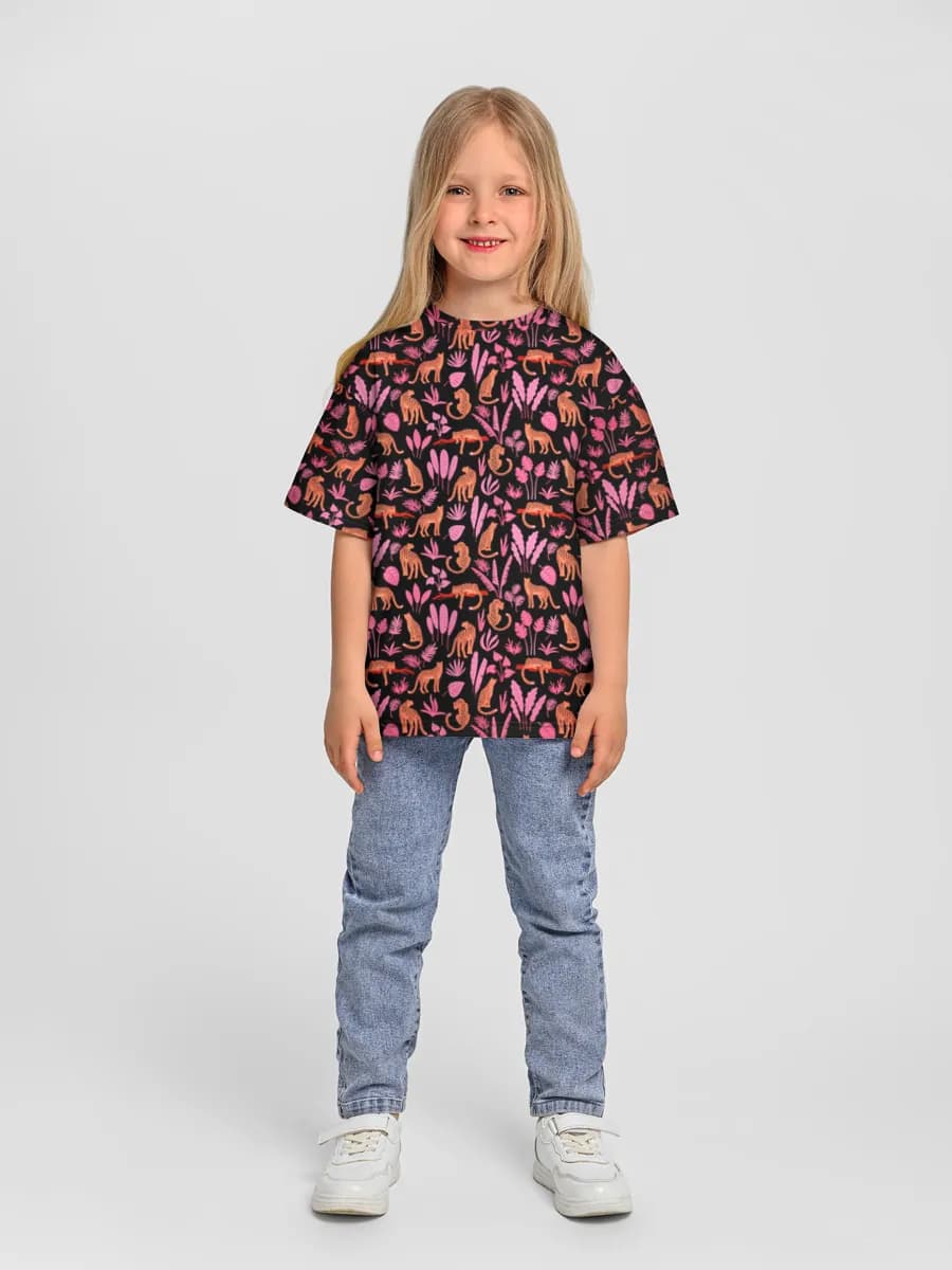Oversized Baumwoll-T-Shirt Mädchen