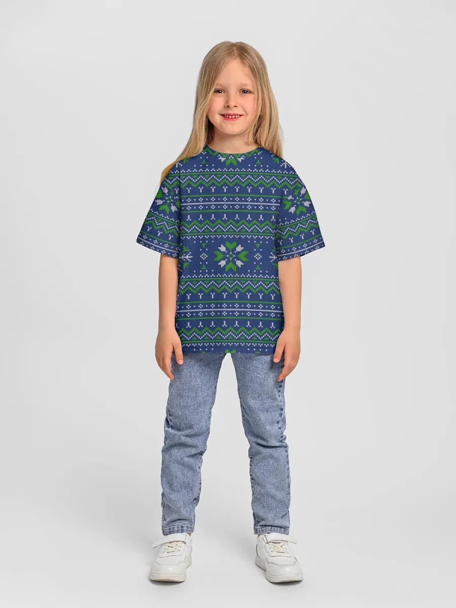 Girls' oversized cotton T-shirt