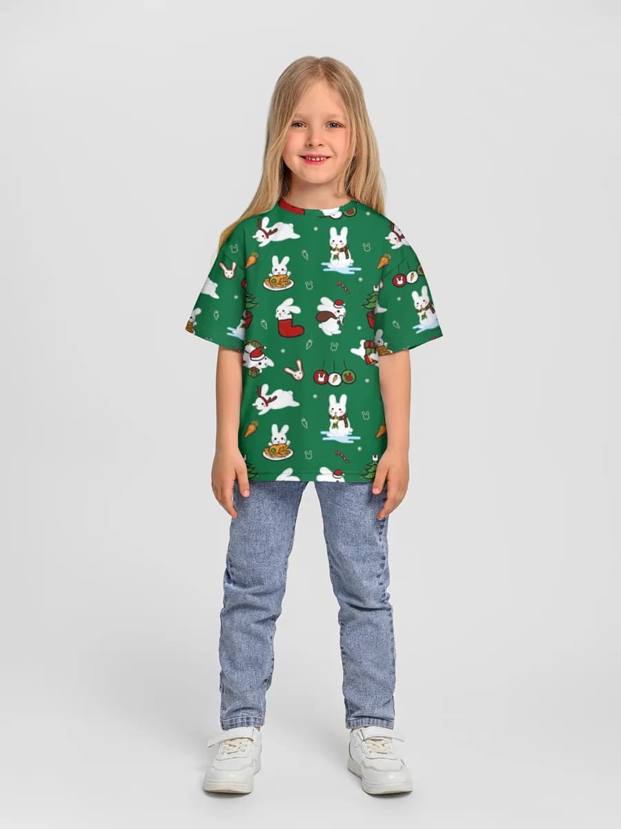 Camiseta Oversize de Algodón Niña