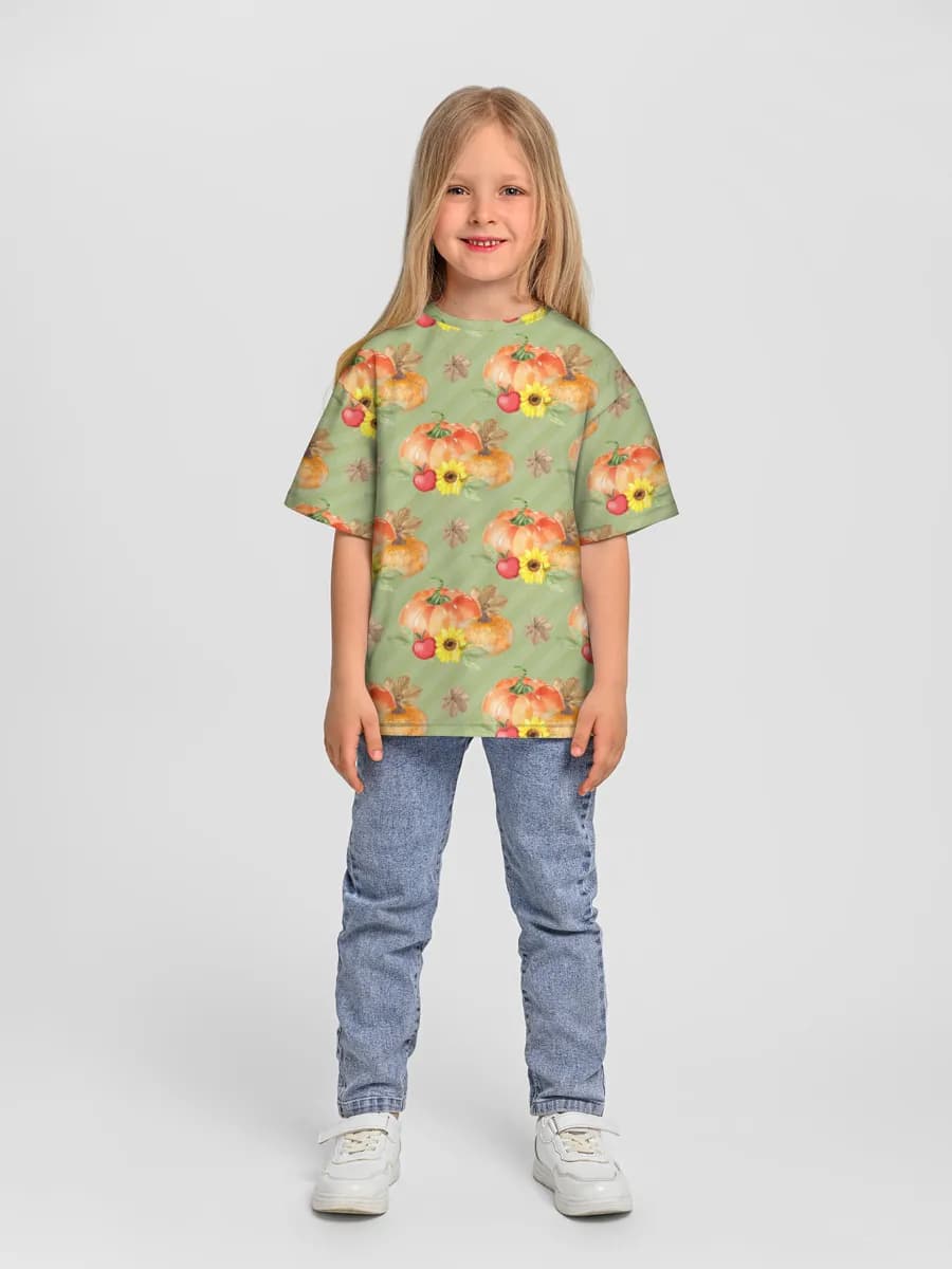Oversized Baumwoll-T-Shirt Mädchen