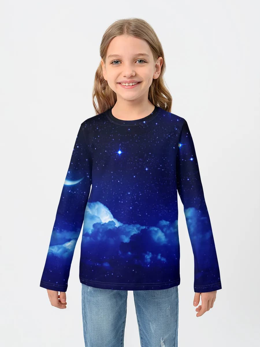 Baumwoll-Langarmshirt Mädchen