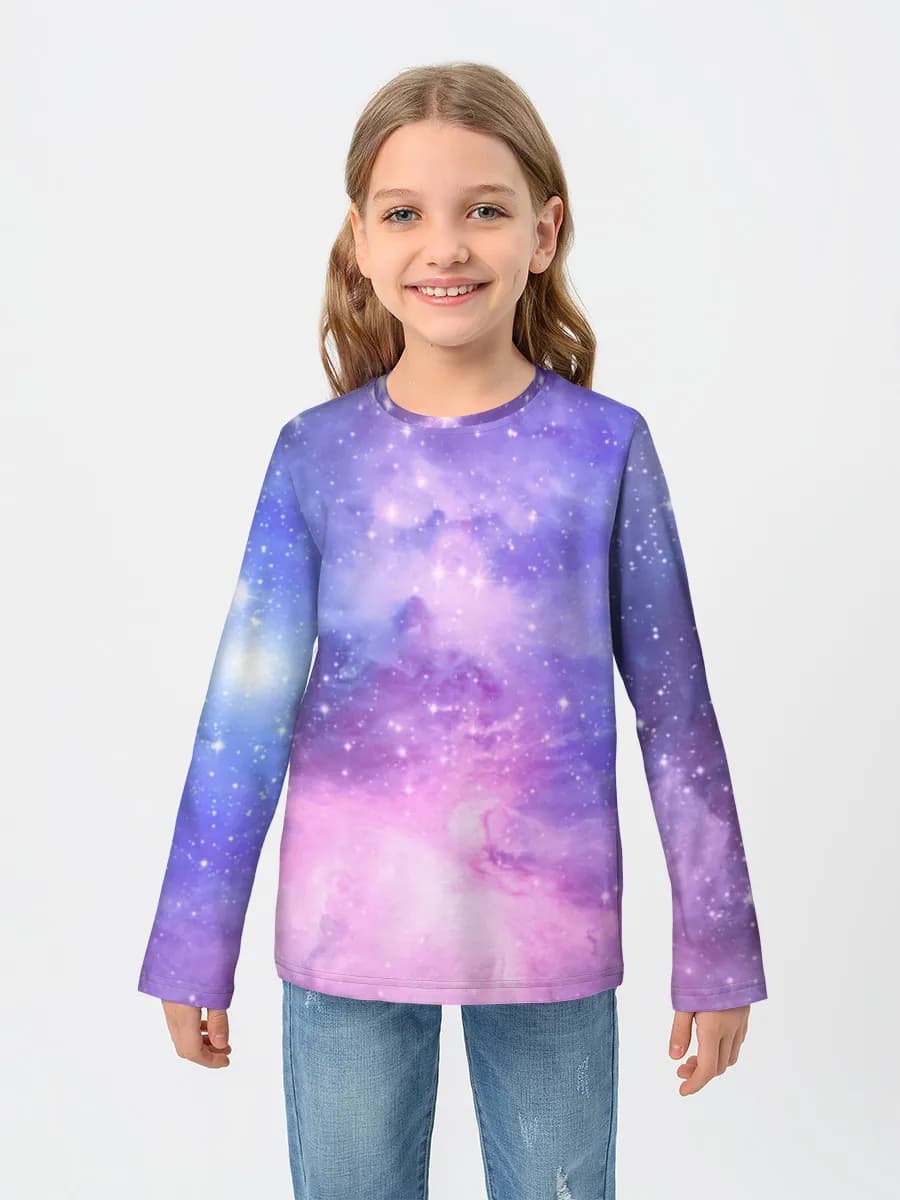 Baumwoll-Langarmshirt Mädchen