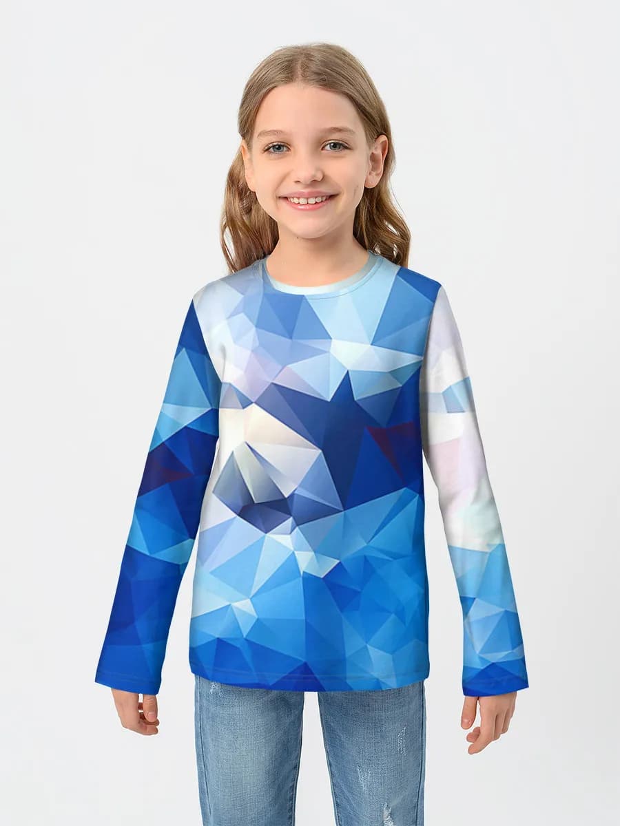 Girls' cotton long sleeve shirt