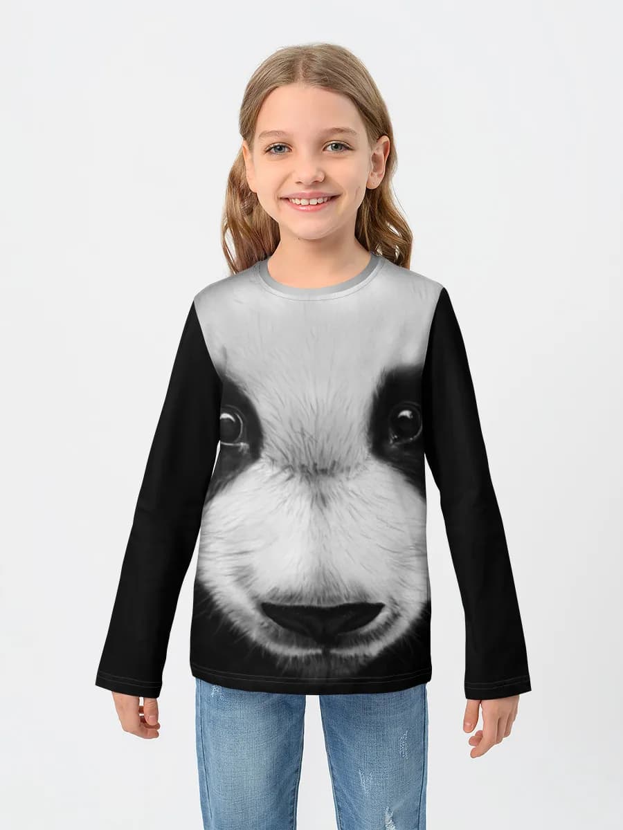 Girls' cotton long sleeve shirt