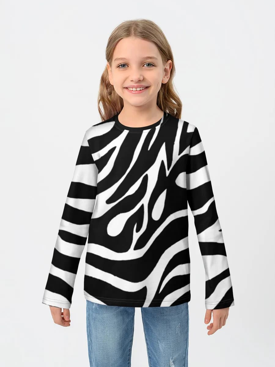Girls' cotton long sleeve shirt