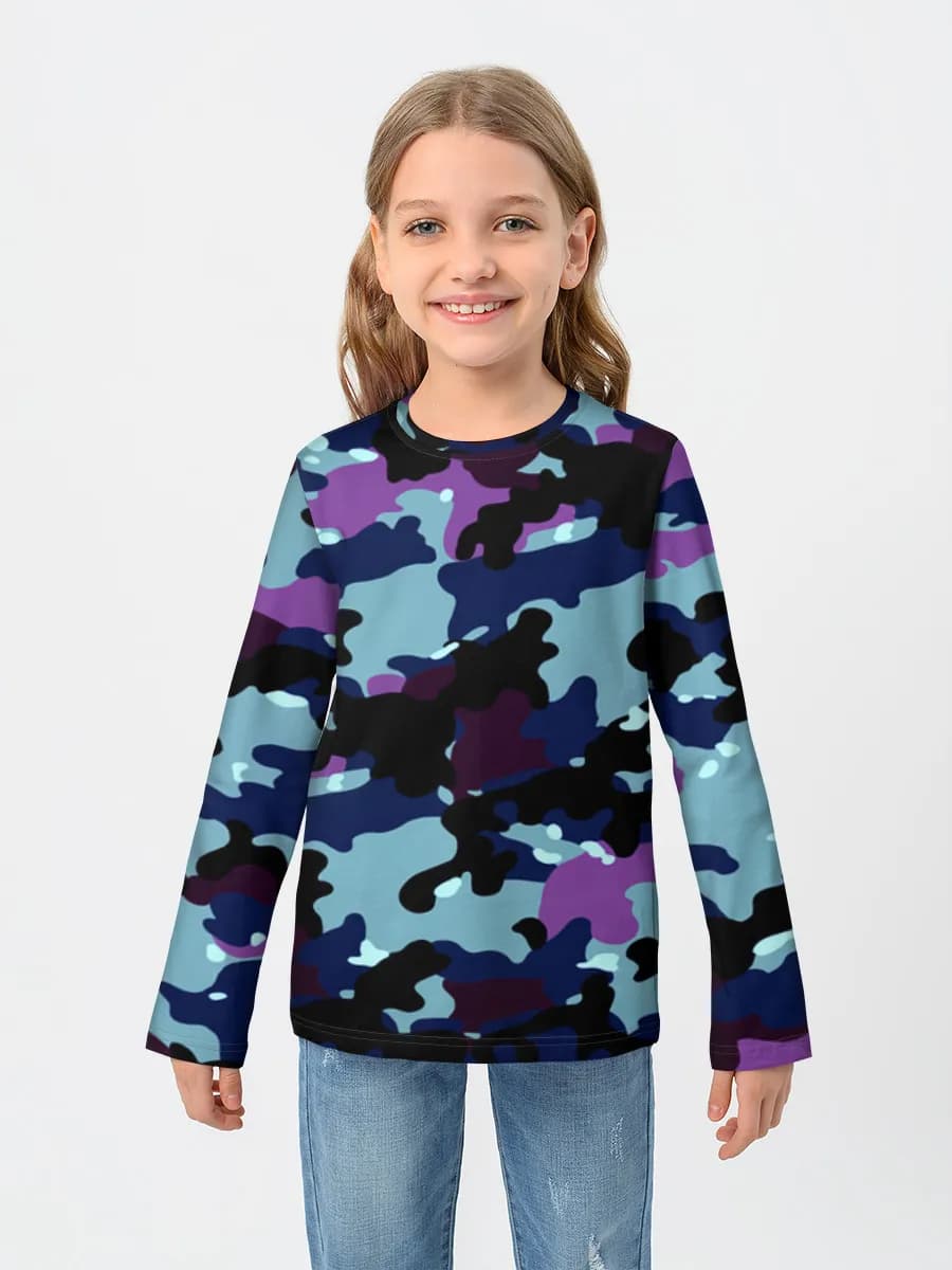 Baumwoll-Langarmshirt Mädchen