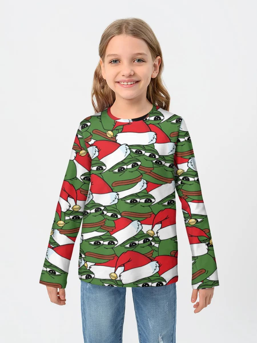 Girls' cotton long sleeve shirt