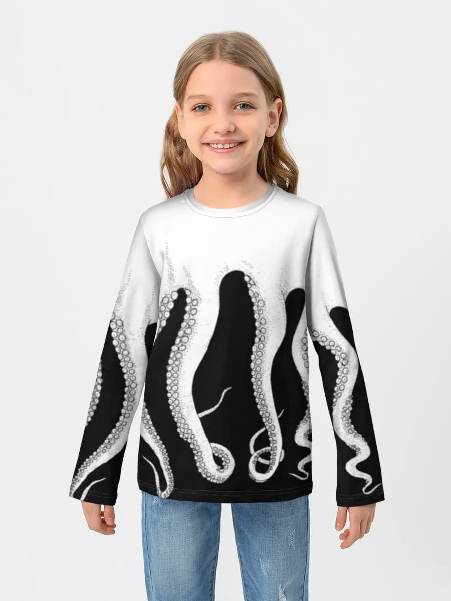 Baumwoll-Langarmshirt Mädchen