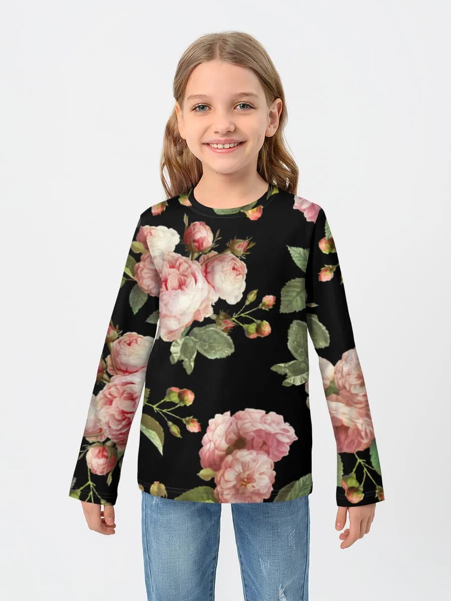Baumwoll-Langarmshirt Mädchen