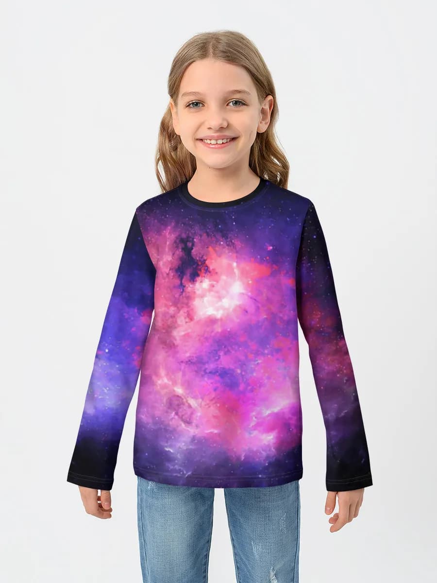 Baumwoll-Langarmshirt Mädchen