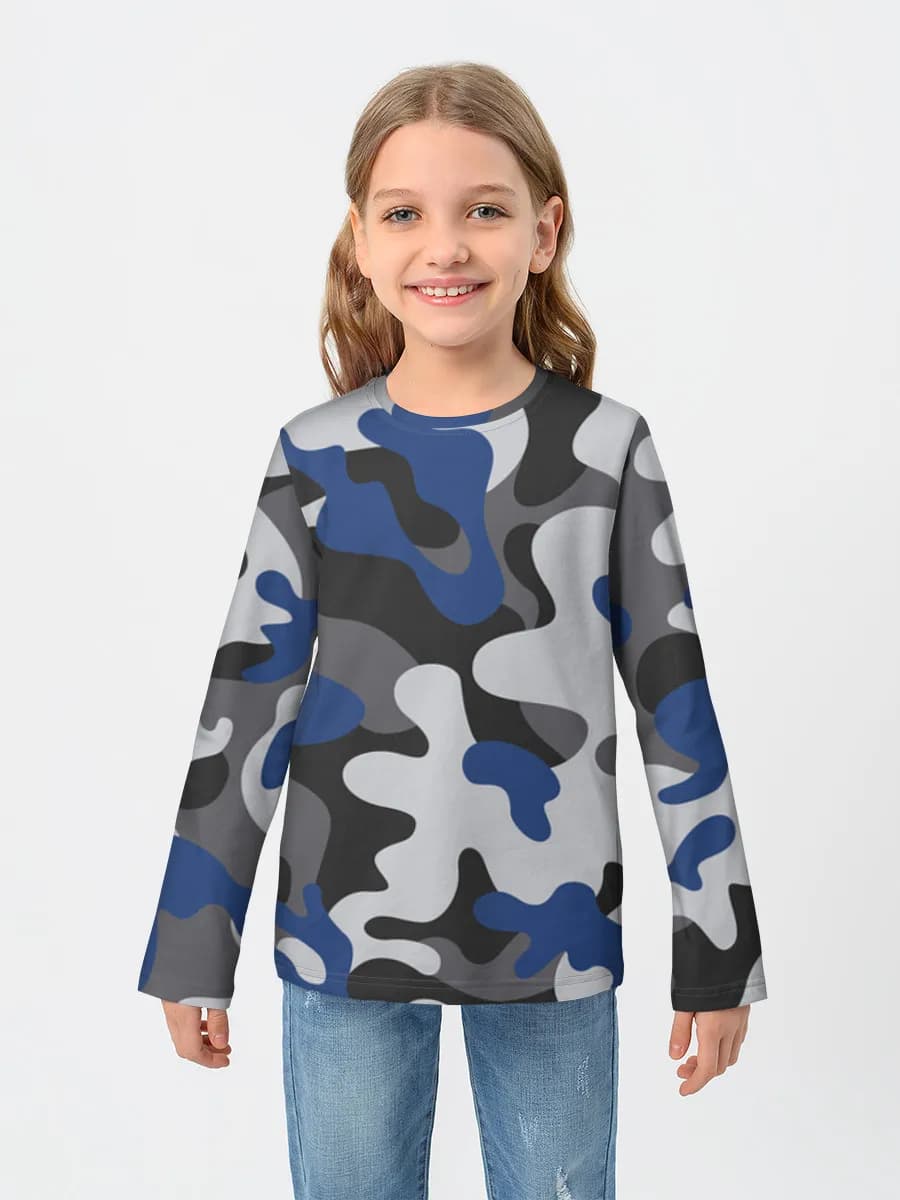Girls' cotton long sleeve shirt