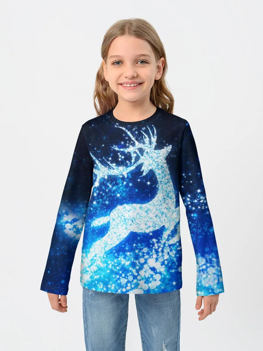 Baumwoll-Langarmshirt Mädchen