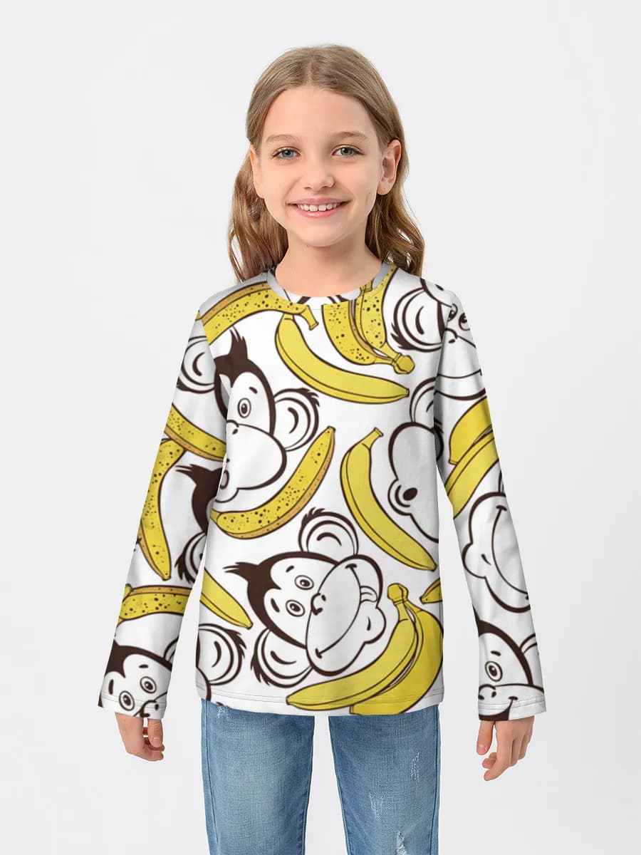 Girls' cotton long sleeve shirt
