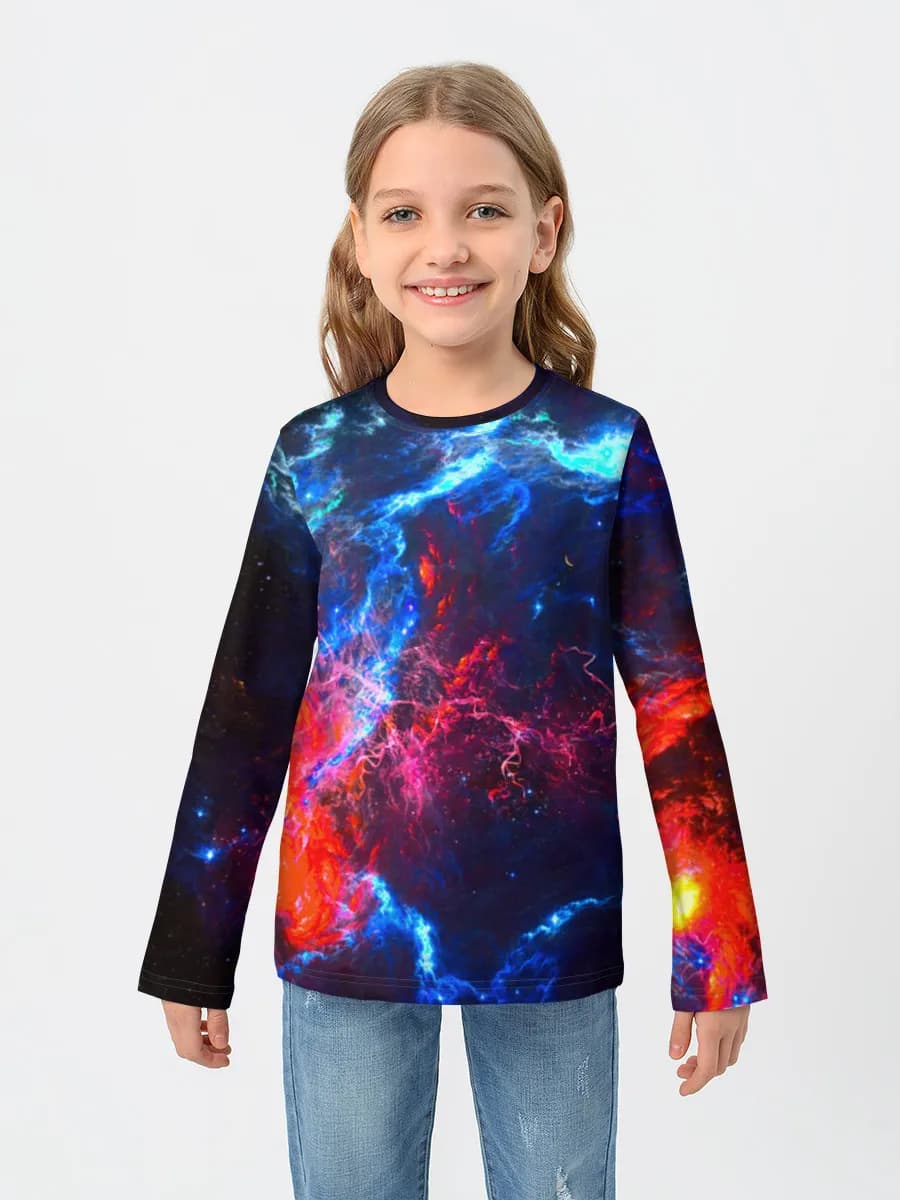 T-shirt manches longues coton fille