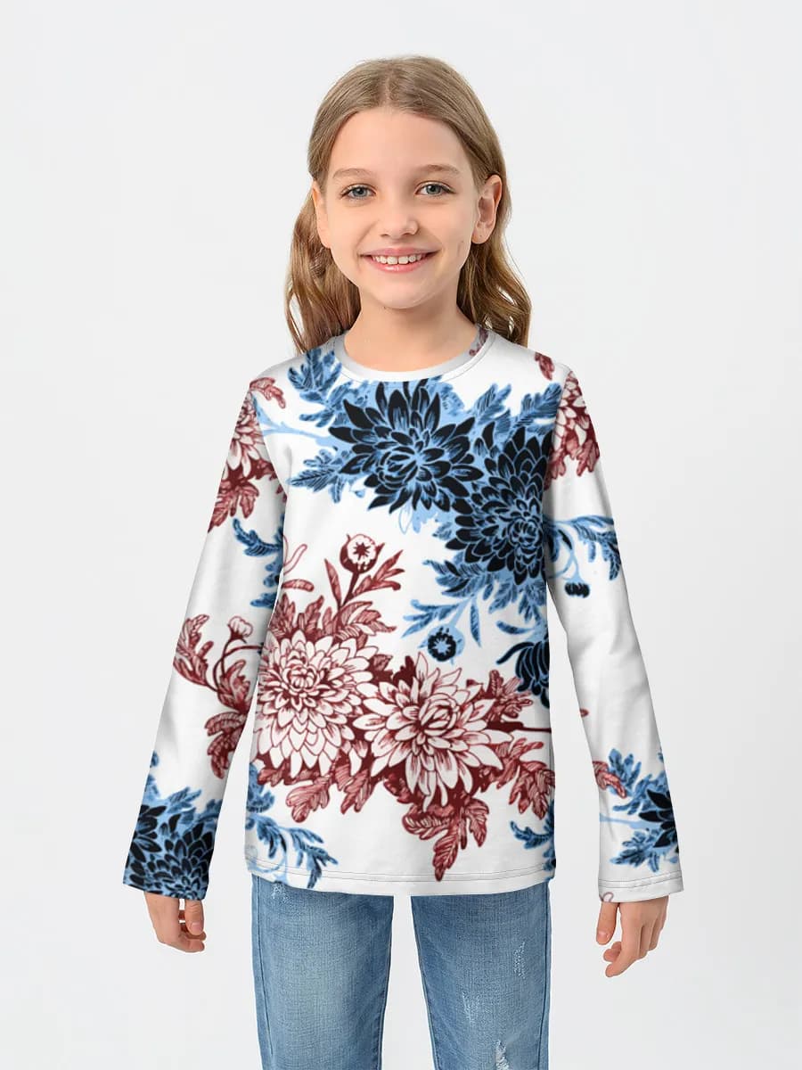 Baumwoll-Langarmshirt Mädchen