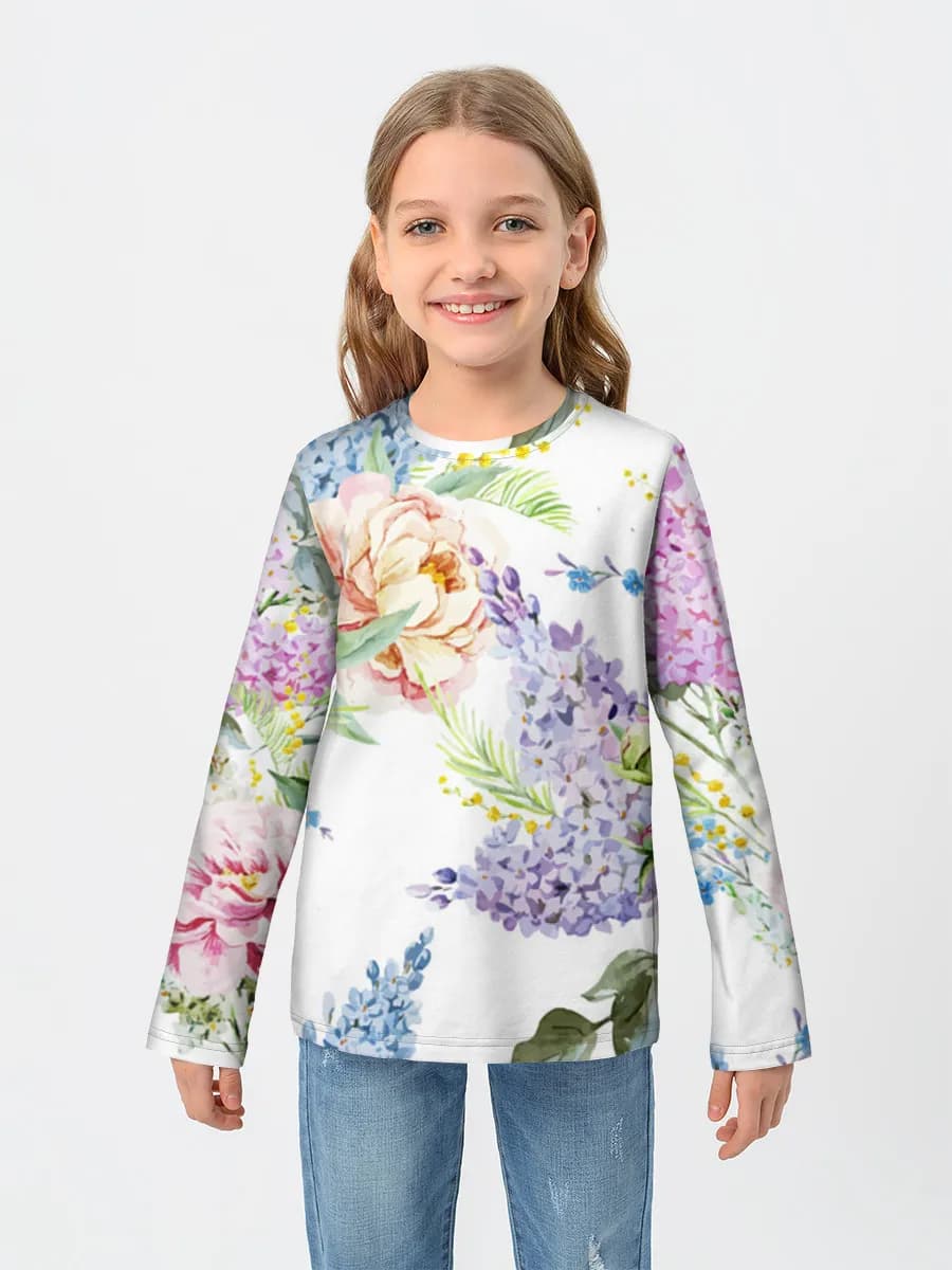 Camiseta Manga Larga de Algodón Niña