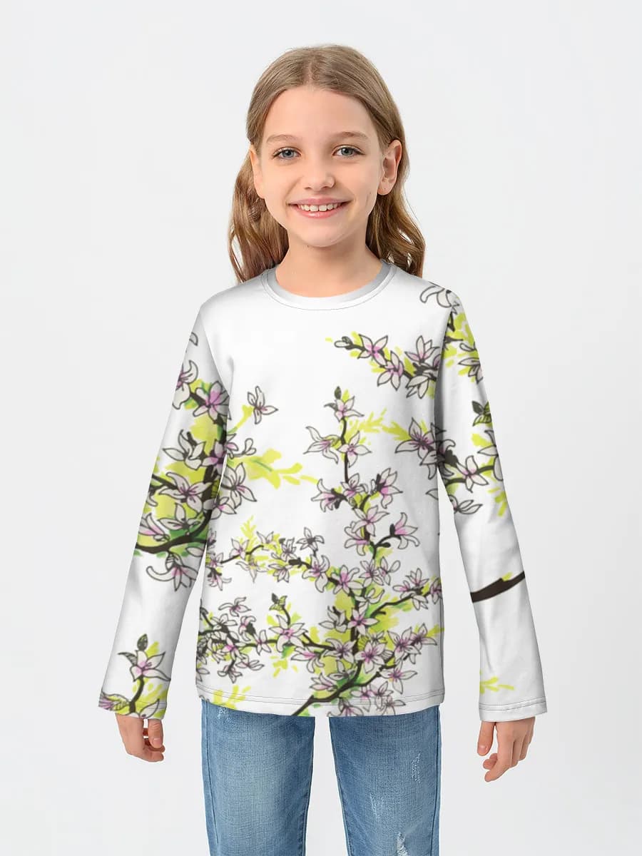 Camiseta Manga Larga de Algodón Niña